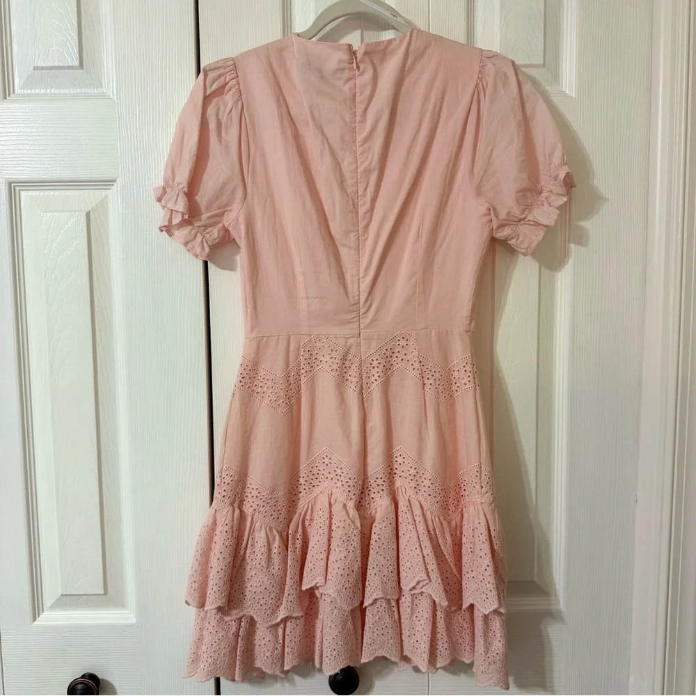 Lulu's Blush Pink Ruffle Mini Dress - Picture 7 of 9